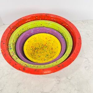 Colorful Confetti Melamine Nesting Mixing Bowls Set
